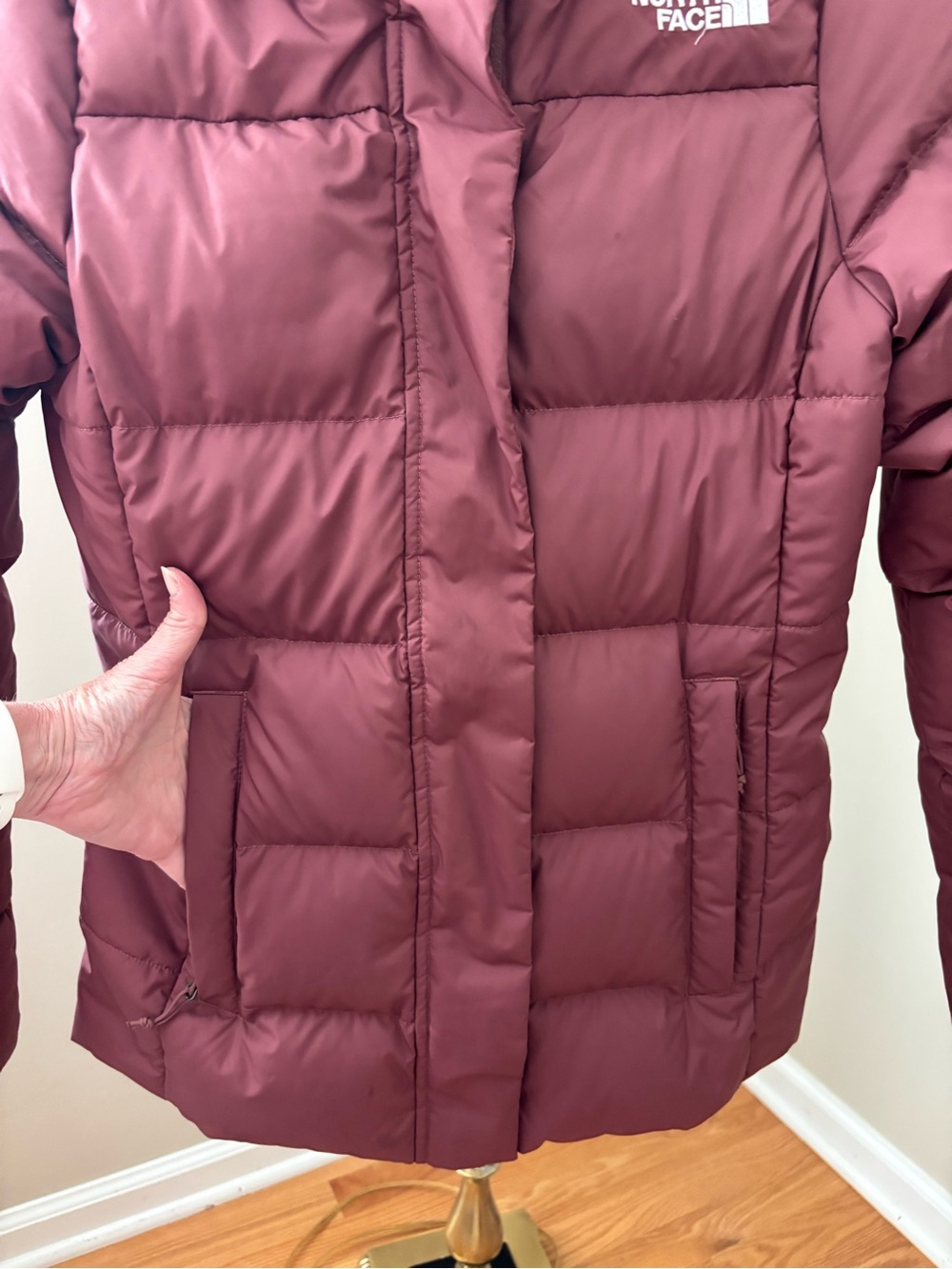 The North Face Gotham Hooded Down Jacket in Wild Ginger Mauve Size S - Picture 5 of 16